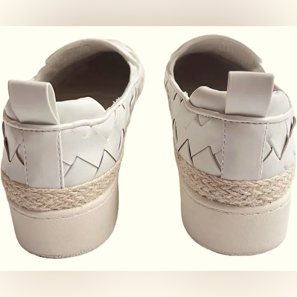 NWOT•FRANCO SARTO•Platform Shoes Hydee OffWhite Basket Weave Loafers 
SIZE 8 - Picture 8 of 12
